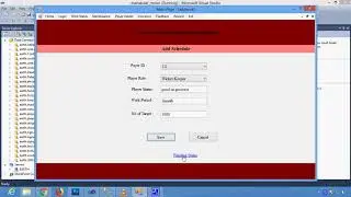 Cricket Academy Management System in DOTNET