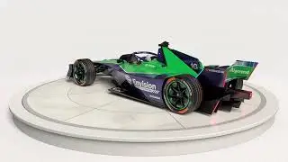 Envision Racing Formula E Team 2025 Gen3 Evo Race Car PBR 3D model