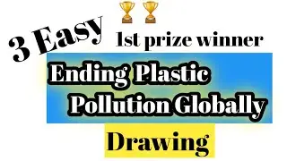 Ending Plastic Pollution Globally Drawing|Environment Day Drawing|Beat Plastic Pollution Drawing