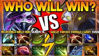 WHO WILL WIN? Between Incredible Meld DMG Templar Assassin Vs. Great Sword Swings Carry Sven DotA 2