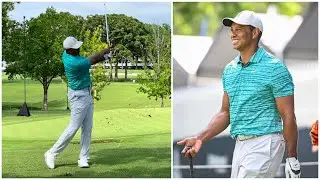 Tiger Woods Plays Practice Round At Southern Hills 2022 PGA Championship