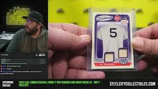 Набор случайных карточек Leaf Lumber Baseball Hobby 2025 года, 2 коробки, выпуск №2 - Бретт