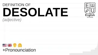 DESOLATE meaning, definition & pronunciation | What is DESOLATE? | How to say DESOLATE