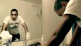 creepy ghost kid in the mirror