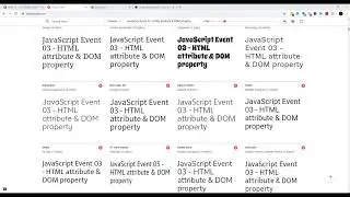 JavaScript Event 03 - HTML Attribute & DOM Property