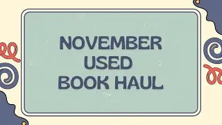 November Used Book Haul