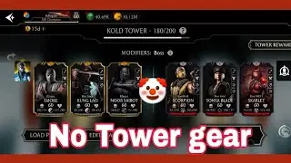 Kold tower boss battle 180 with no tower equipments only Gold characters