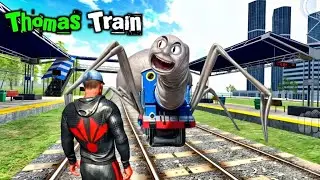 THOMAS HAUNTED TRAIN VS CHOO CHOO CHARLES TRAIN IN INDIAN CITY DRIVING 3D