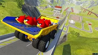 Beamng drive - Belaz 75710 Crashes & Heavy Car Destruction #3 | BeamNG-Destruction
