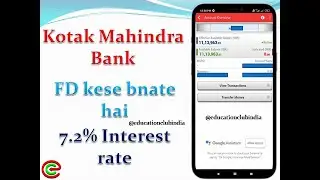 How to create fd in kotak bank | kotak bank mai fd bnana sikhe