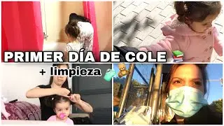 PRIMER DÍA DE COLE PARA MORA 📚🎒 ¿que hay en su mochila? + Limpieza. VLOG 🌼