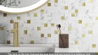 Durable Matte Mosaic Tile Sticker,simply peel and stick to apply our tile stickers