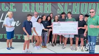 Joyner Family Insurance makes largest donation to VHS Lacrosse Team!