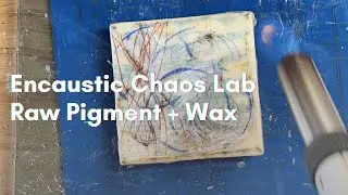 How to use raw pigment to draw on encaustic surfaces