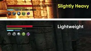 Lies of P - Vigor (Stamina) Recovery Speed Lightweight VS Slightly Heavy Side By Side Comparison