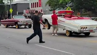 Lowriders Hopping in the Streets Of Austin Texas #lowriders #impala