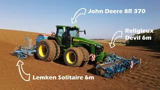 ‼️FULL Jumelage sur ce 8r370 / Semis de bl&eacute; 2022🌱