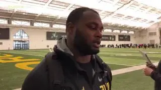 Royce Freeman on Drill Specific Work Out at Pro Day