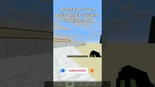 Redstone Touch Based Lock System in Minecraft #minecraft #redstone