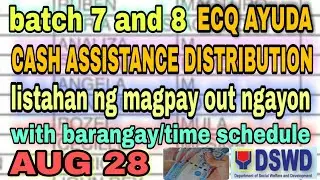 ECQ CASH ASSISTANCE listahan ng mga benepisyaryo para sa pamamahagi ng AYUDA/NCR valen