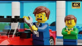LEGO City Car Salesman: The Convertible Roof Stuck Halfway! 🚗☂️😬