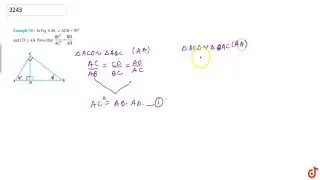 In figure`/_A C B=90o` and `C D_|_A B` . Prove that `(B C^2)/(A C^2)=(B D)/(A D)` ....