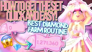 HOW TO SAVE UP FAST AND EASY FOR THE SUMMER FANTASY SET! ROBLOX Royale High Diamonds Farming Routine