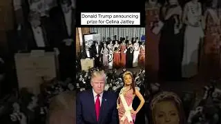Donald Trump announcing the prize for Miss India Celina Jaitley!