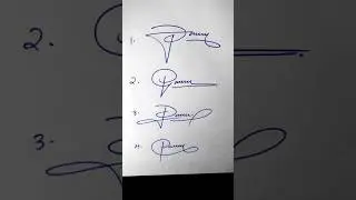 P letter Signature Ideas 💡 #signature #calligrahy #namestyle #art #artist #shorts #ideas