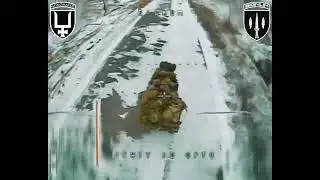 Road to Yampil, Lyman direction. Destruction of Russians on ATVs