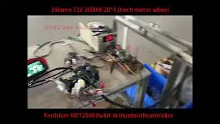 190mm 3000W 20*4.0INCH motor wheel match with Fardriver ND72360 controller kit.