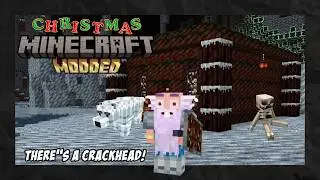 Fishing Hut With Crackheads! (Christmas Minecraft Modded - Part 2)