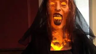 Flaming black widow witch demo