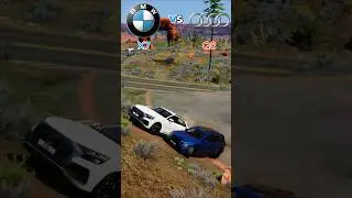 BMW X7 or Audi Q8 - Which Premium SUV is the Speed King? #bmw #audi #beamngdrive #q8 #bmwx7 #shorts