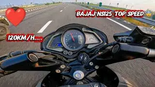 BAJAJ PULSAR NS 125 TOP SPEED TEST ⚡ #video #viral #race #rider #ride #bike #bajaj #view #like 