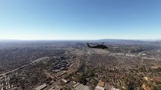 Brief flight over LA County by helicopter