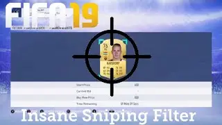 FIFA 19 MAKE QUICK AND EASY COINS - INSANE SNIPING FILTER