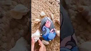 Mermaid Painted Stone #rameshwarammarble #laughingstone #motivational