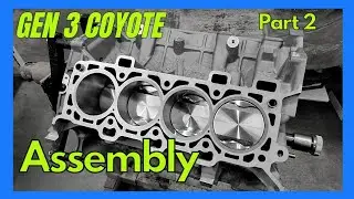 Sleeved Gen 3 Coyote Engine Assembly Part 2 | Manley Turbo Tuff Rods, Diamond MOD2k Pistons