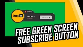 Elegant Green Screen Subscribe Button (No Copyright)