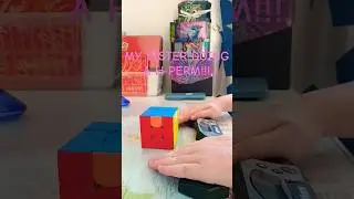 My sister doing a h perm!                         #cubing #rubikscube #hperm #viral