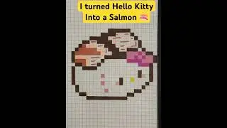 Salmon Hello Kitty? Watch This Pixel Art Happen 🎨 #pixel #pixelart #pixeldesign #hellokittydrawing