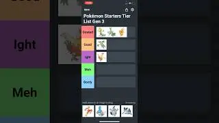 Pok&eacute;mon Starters Tier List Gen 3 #ranked #tierlist #pokemon