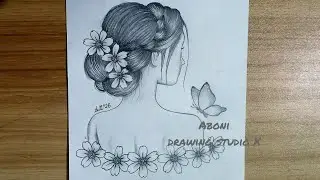 How to Draw a Girl with Butterfly -Drawing easy || Pencil sketch for beginner || Girl drawing #girl
