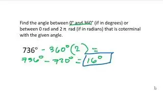 COTERMINAL ANGLE | UNIT CIRCLE