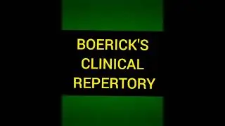 BOERICK'S Repertory
