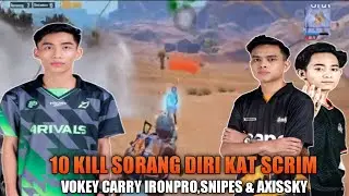 10 Kill Sorang Diri !! Vokey Carry Hb IronPro,Geek Snipes & Axis Sky Kat Scrim | Pubg Mobile