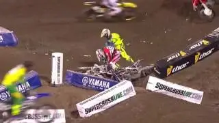 Weston Peick and Vince Friese fight! 2016 Monster Energy AMA Supercross round 1 Anaheim (FULL HD)
