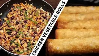 Chicken Vegetables and Cheese Roll | Ramazan Special Iftar Recipe | Chicken Spring Roll Easy Recipe
