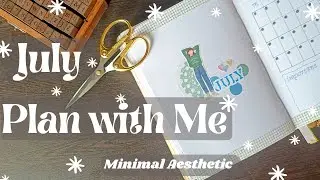 July Bullet Journal Setup ✨| Simple  & Minimal | Plan with Me  ✨📖